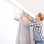 how to hang curtains from the ceiling without drilling