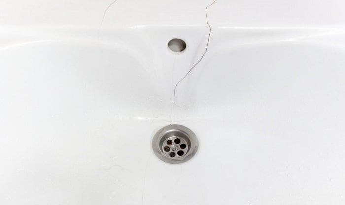 how to repair a hairline crack in a porcelain sink