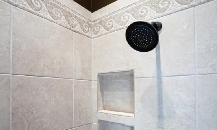 how to tile shower niche without bullnose