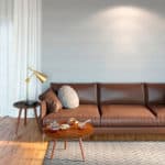what color goes with a brown leather sofa