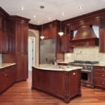 what color hardwood floor with cherry cabinets