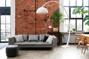 living-room-with-dark-gray-couch