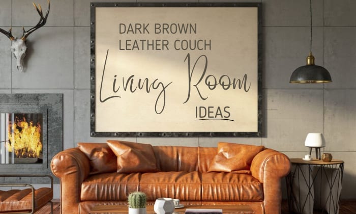 dark brown leather couch living room ideas