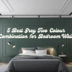 grey two colour combination for bedroom walls