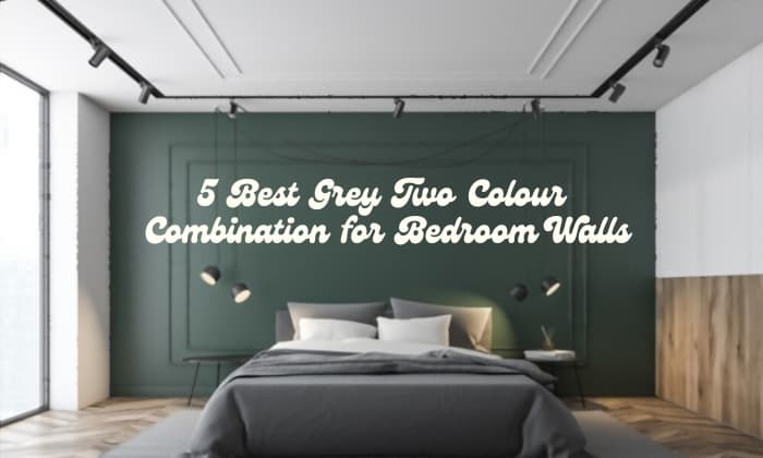 grey two colour combination for bedroom walls