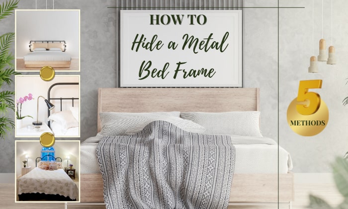 how to hide a metal bed frame