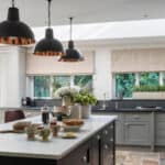 what color cabinets with black granite countertops