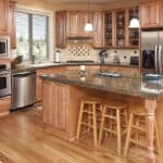 what flooring goes with oak cabinets