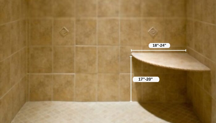 Built-in-Corner-Shower-Bench-Dimensions
