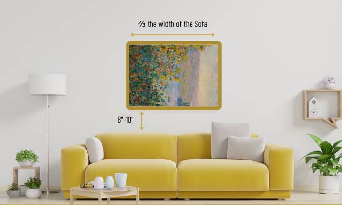 art over sofa proportion