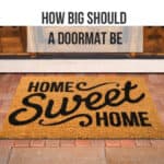 how big should a doormat be
