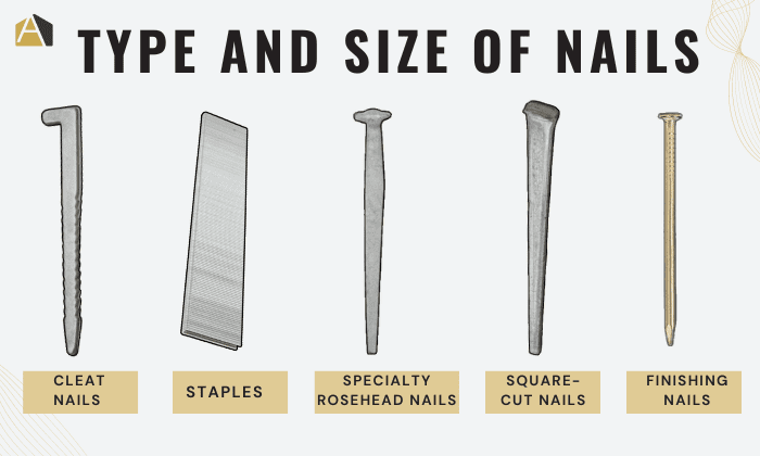 What size finish nails deals for hardwood floors