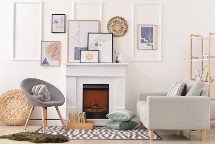 art-on-either-side-of-fireplace