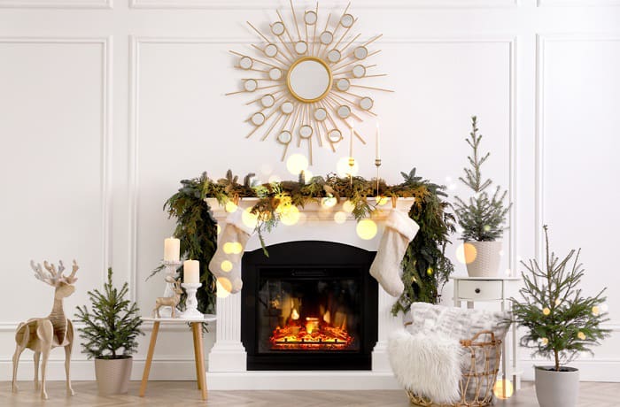 fireplace-with-flowers-and-greenery