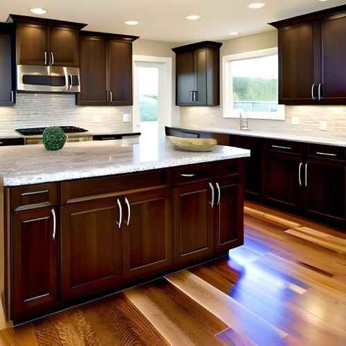 natural-hickory-wood-floors-with-cherry-cabinets