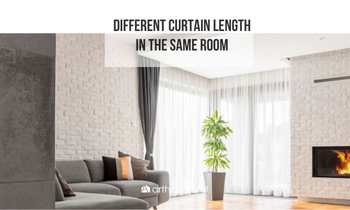 different length curtains in same room
