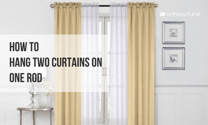 how to hang two curtains on one rod