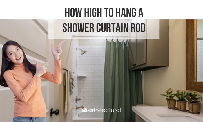 how high to hang a shower curtain rod