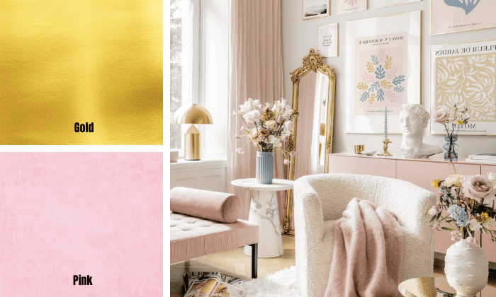 Pink-gold-color-combination