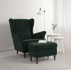 dark-emerald-green-armchair-with-ottoman