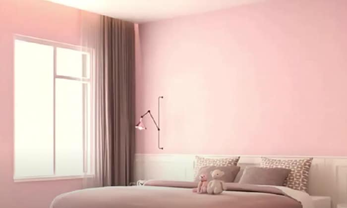deep-brown-curtains-with-pink-walls