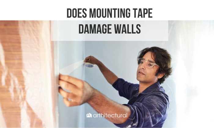 does mounting tape damage walls