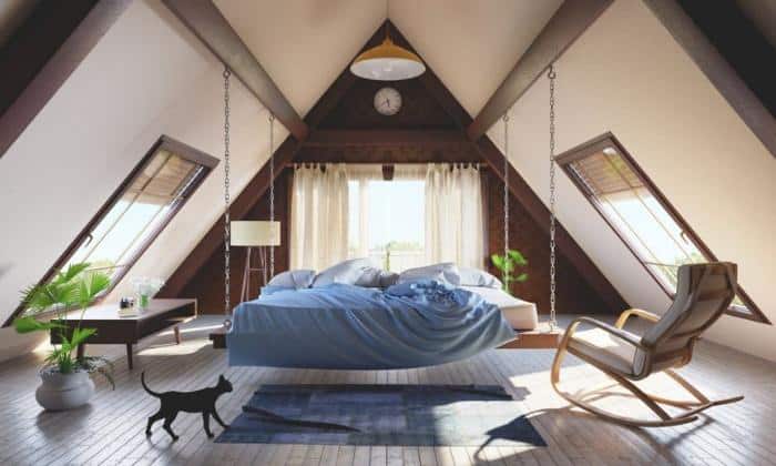 large-skylights-attic-room-ideas