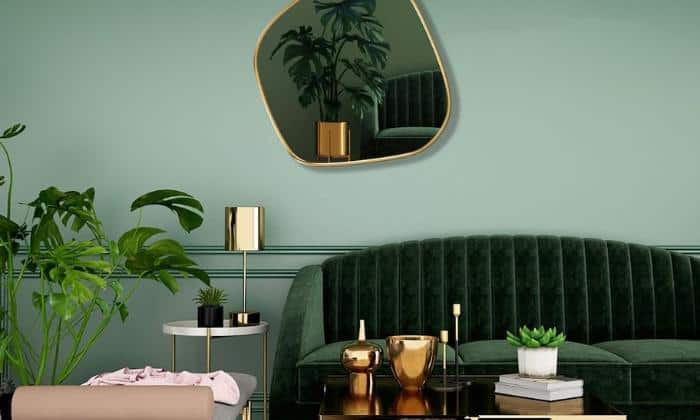 mirrors-with-green-sofa-living-room