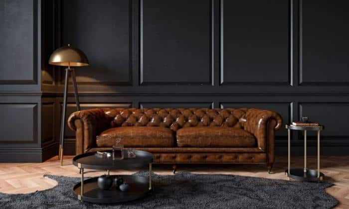 onyx-black-and-gold-color-with-brown-leather-sofa