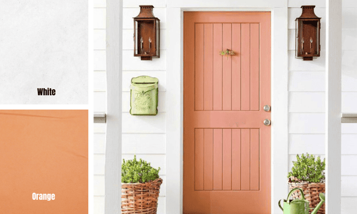 orange-front-door-for-white-house