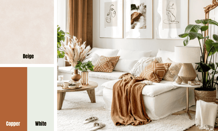 white-furniture-with-copper-accents-and-beige-carpet