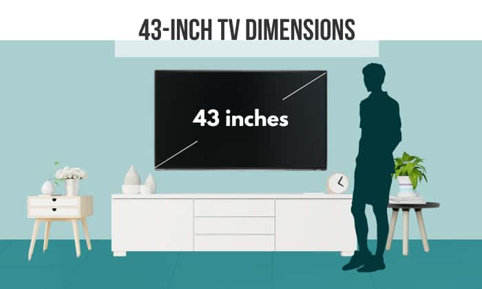 43 inch tv dimensions