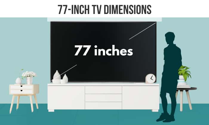 77 inch tv dimensions