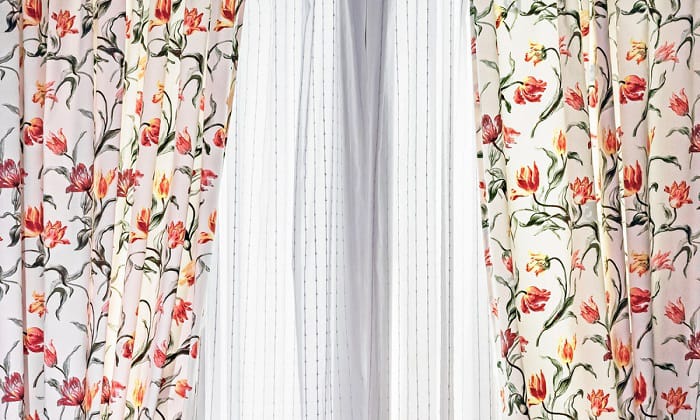 floral-curtains-with-gray-sheers