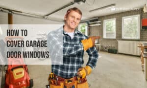 how to cover garage door windows