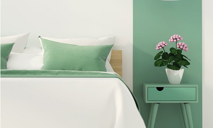 tan-and-light-green-bedroom