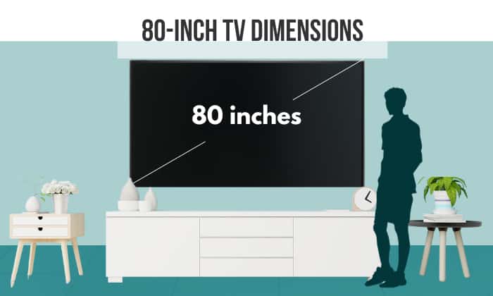 80 inch tv dimensions