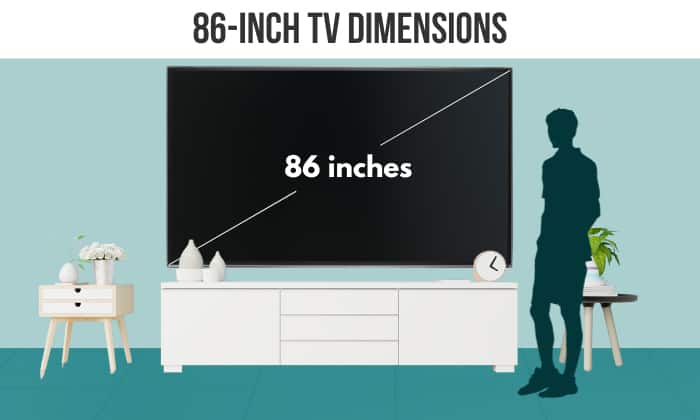 86 inch tv dimension