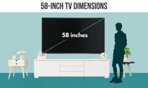 58 inch tv dimensions